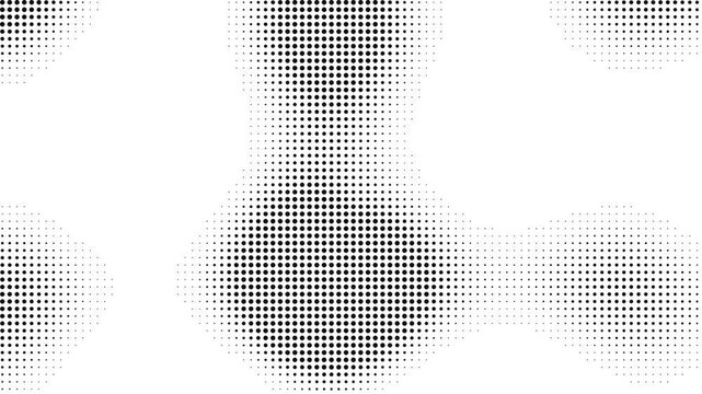 Abstract halftone dot pattern background with monochrome geometric dot matrix texture design