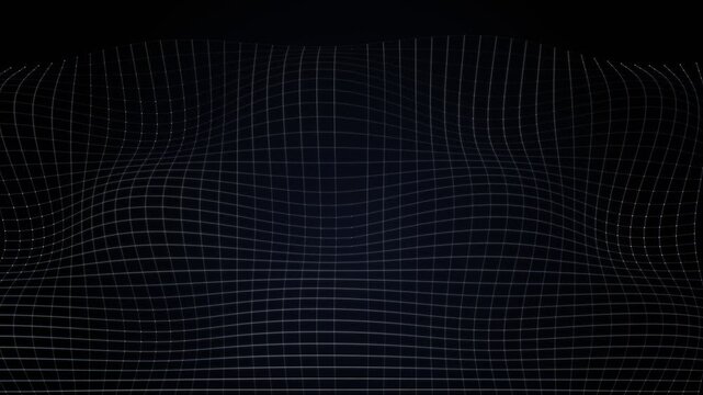 Abstract futuristic dark mesh digital grid wave pattern background for technology and science design concepts