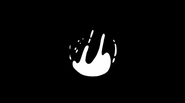 Water splash FX, 2D cartoon liquid flow, flash splash burst, fluid bubbles burst, water blast explosion, splash animation effects on black screen background.