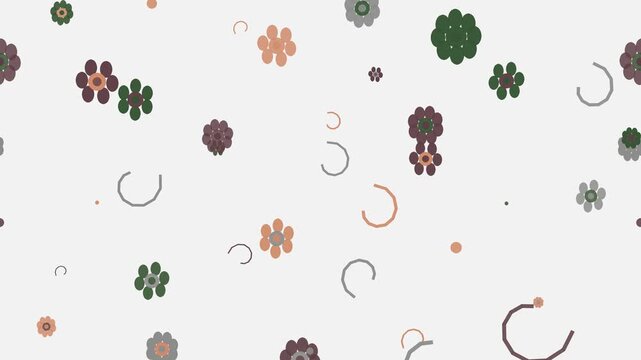 Seamless loop rainbow-hued ornamental medallion motion background