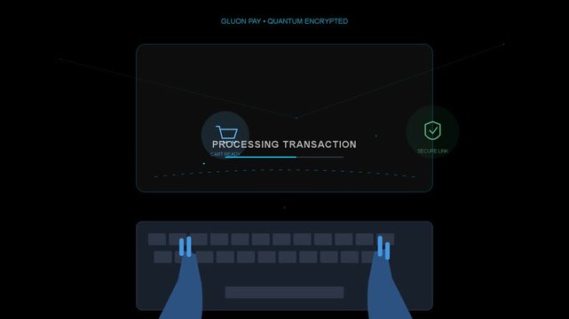 Hands typing on keyboard managing business procurement, supply chain tracking, vendor control, risk management