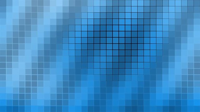 Abstract blue square grid pattern background with digital pixel mosaic texture for modern technology and design concepts