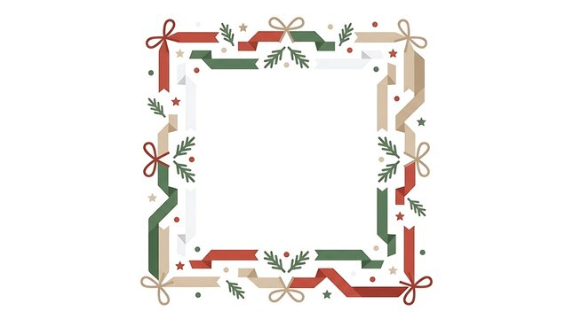 Abstract square frame made of colorful interconnected circuit board lines and electronic pathways on white background