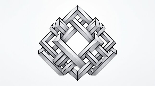 Geometric Diamond Knot | Amazing Impossible Shape Art