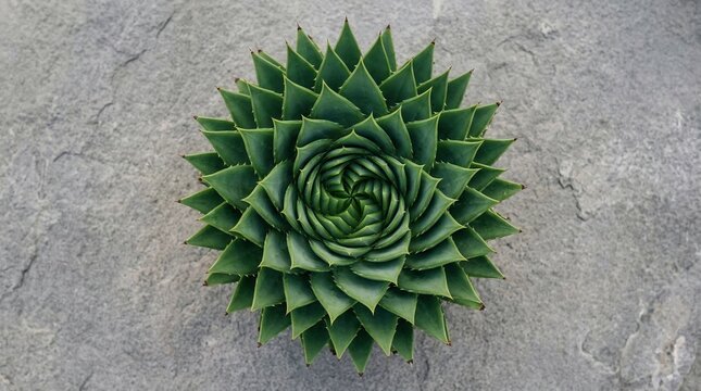Top View of Geometric Succulent Rosette Pattern
