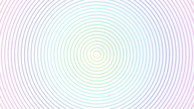 Minimalist pastel concentric circles pattern with soft gradient rainbow hues creating a hypnotic optical illusion effect