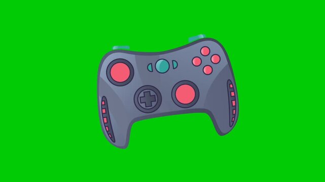 Arcade controller animation with green background