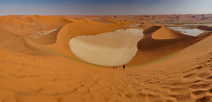 View from Big Daddy dune on the salt pan of Deadvlei