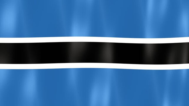Digital graphics of the waving national flag of Botswana