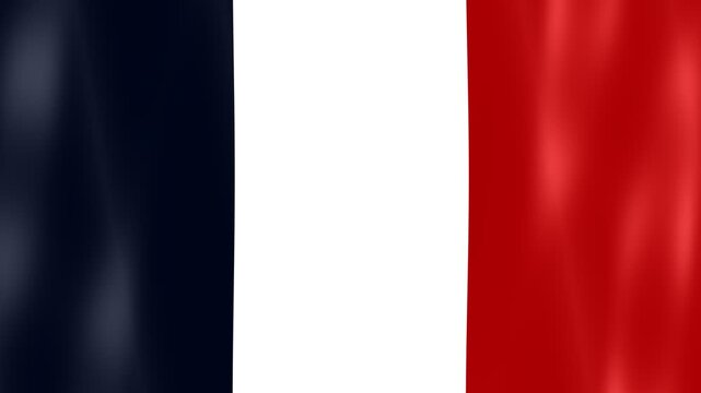 Digital graphics of the waving national flag of France