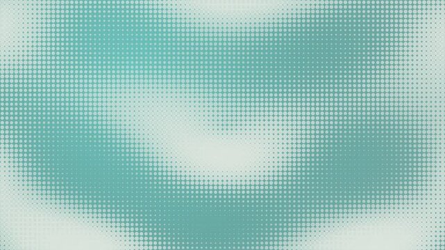Abstract teal halftone pattern background with dotted wave design in vintage retro style and soft gradient texture