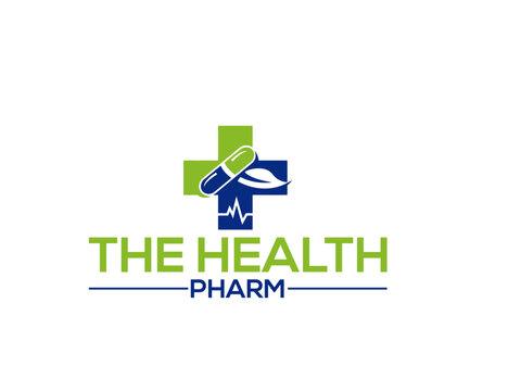 Medical cross logo featuring a capsule and leaf vector illustration