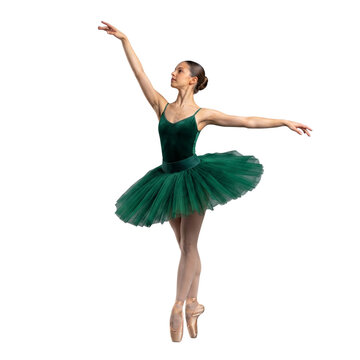 Graceful ballerina performing