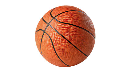 Fototapeta premium Classic orange rubber basketball isolated on transparent background