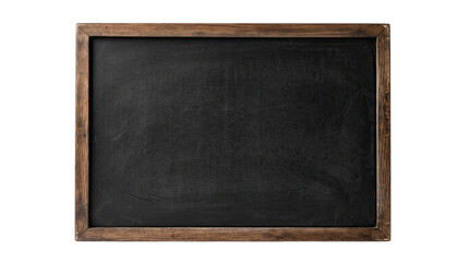 Vintage wooden framed chalkboard with a weathered surface in soft diffused daylight isolated on transparent background © Rakib