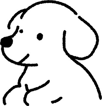 강아지 라인드로잉