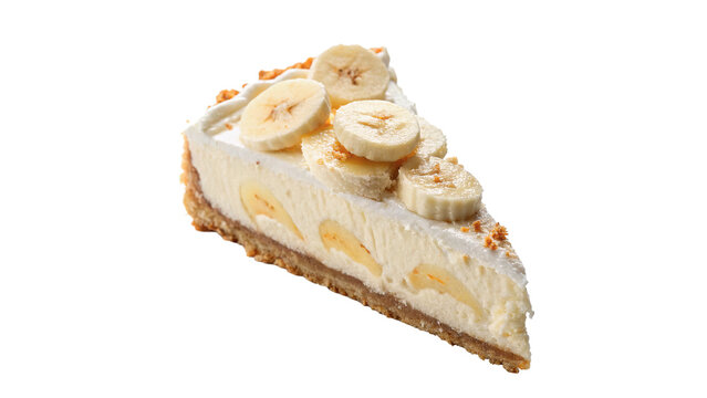 Slice of sweet traditional apple pie pastry cake isolated on transparent background.