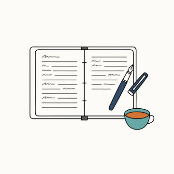 Mindful Reflection and Daily Journaling Concept