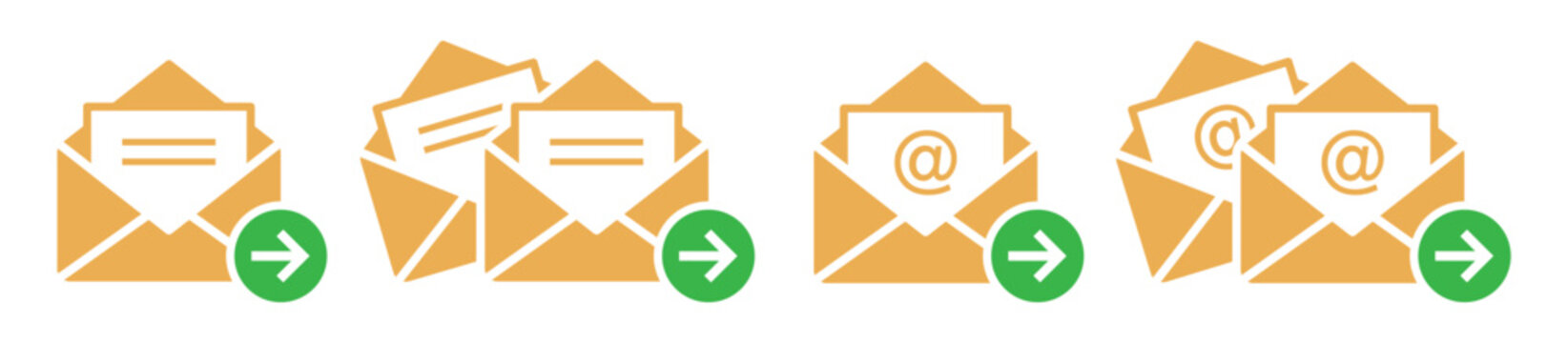Mail message send icon illustration