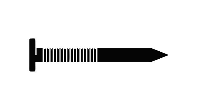 Vector illustration of screw nail fastener on a transparent background