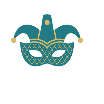 Jester Mask with Diamond Pattern