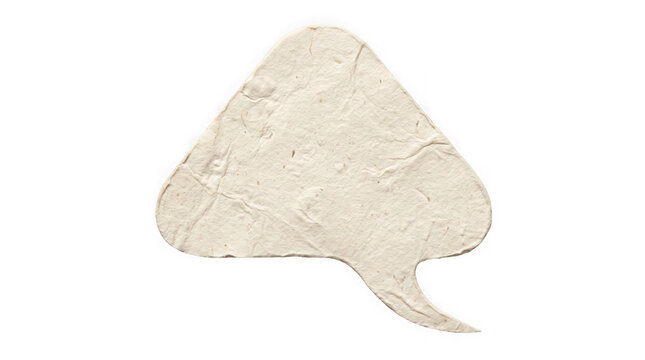 Isolated beige sandbag speech bubble shape graphic isolated on transparent background, illustration