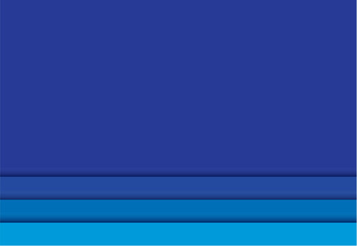 Abstract blue layered design background with horizontal paper cut space for text.