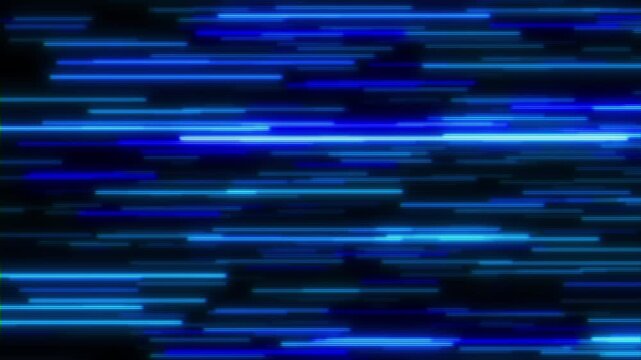 Abstract electronic glitch animation flickering blue lines, signal noise, and rapid horizontal movement. corrupted data, screen errors, cyber visuals, transitions, gaming edits, digital backgrounds.