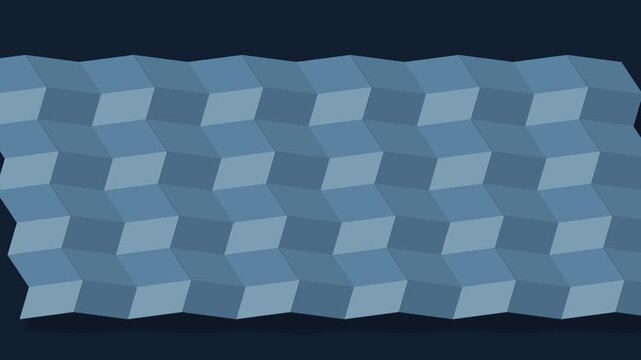 Miura inspired folding surface in indigo and ivory, seamless loop