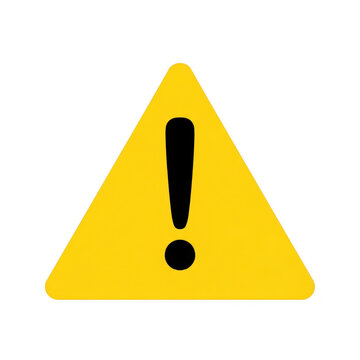 Warning symbol featuring a yellow triangle with an exclamation mark inside