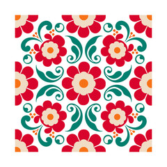 Folk art floral pattern © dadang