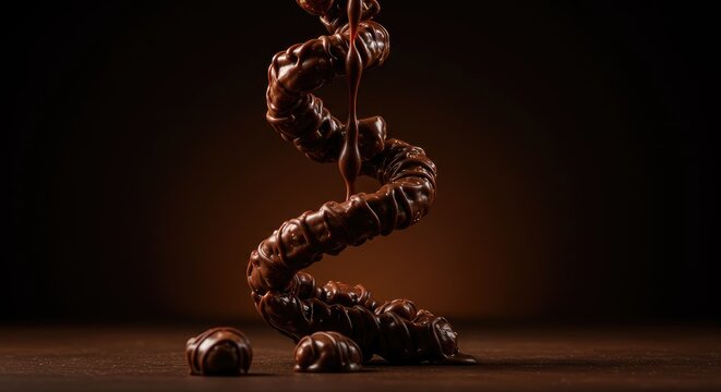 Dark moody close-up of twisted DNA helix strand with dramatic lighting and rich texture