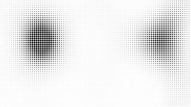 Abstract Monochrome Halftone Pattern with Dynamic Geometric Pixelated Circles.