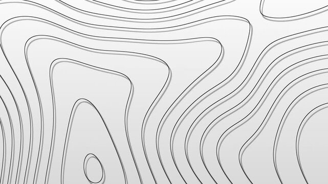 Abstract Topographic Map Style Background with Flowing Lines.