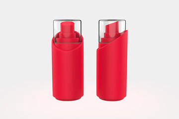 Obraz premium cosmetic pump bottle isolated on white background. 3d illustration