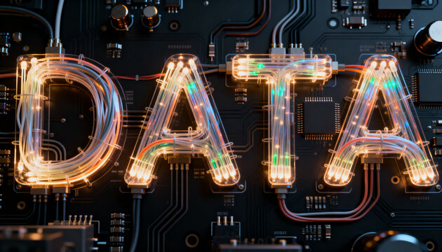Data Word Made From Electronic Circuit Components