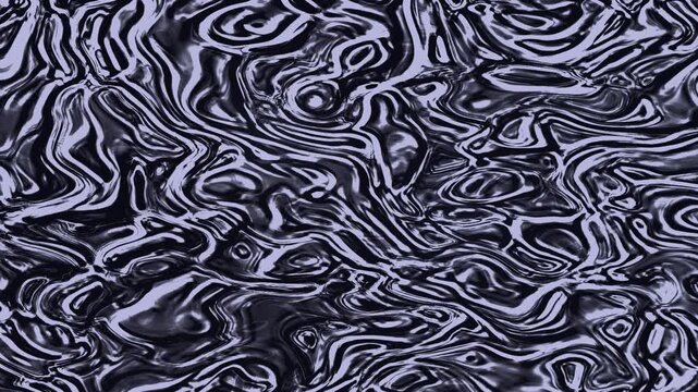Dark obsidian black liquid chrome abstract fluid texture background and loopable video motion