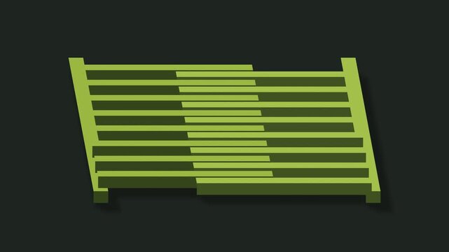 Interleaved sliding comb structure in graphite and lime, seamless loop