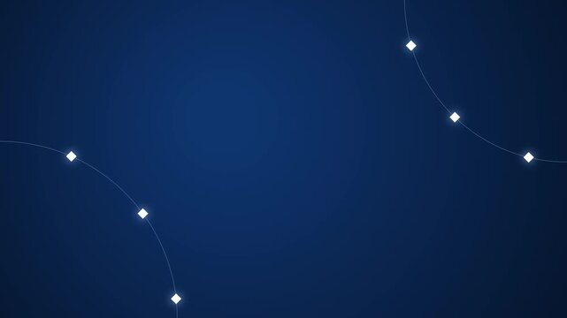 Animated Constellation Pattern Glowing in the Dark Night Sky.