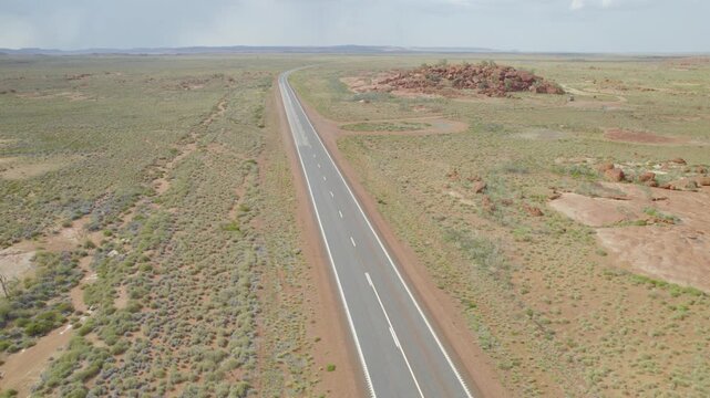 Countryside Road Of Great Northern Highway In Western Australia