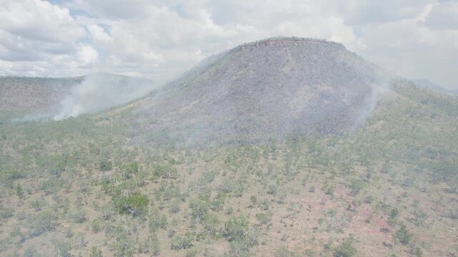Mountain On Fire In Australia, Unstopped Wild Bushfire