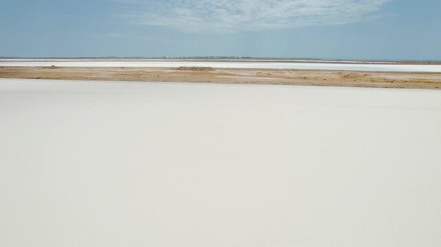 Salt Field Ready For Harvest In Port Hedland, Western Australia.