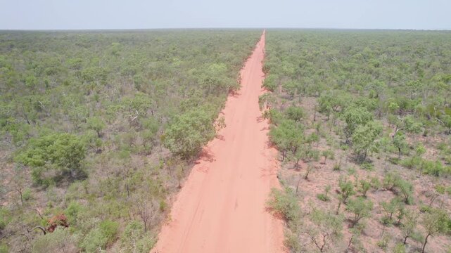 Aerial View Of Red Pindan Landscape In Dampier Peninsula