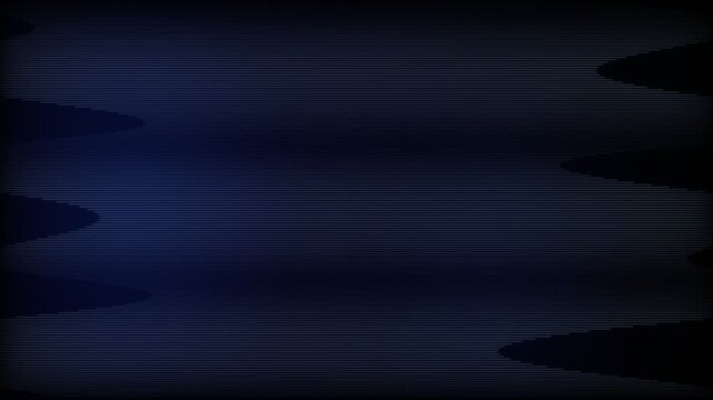 Dark blue scanlines CRT television screen static texture background with horizontal vintage noise lines and interference