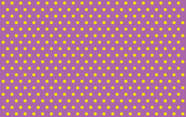 Yellow Polka Dot Pattern on Purple Background, Seamless Decorative Circle Texture for Textile Design © EBEN SAMUEL
