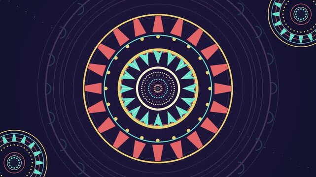 Abstract Geometric Mandala Animation Background