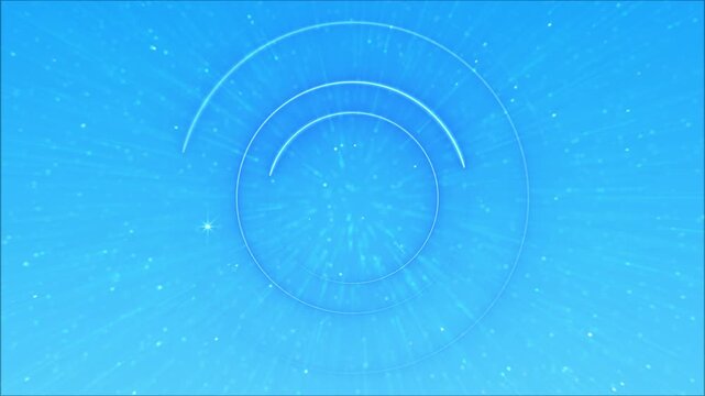 Light cyan circular interface particles an radial motion modern technology, presentations, clean branding, digital openings, transitions, science visuals, title sequences and futuristic video design.