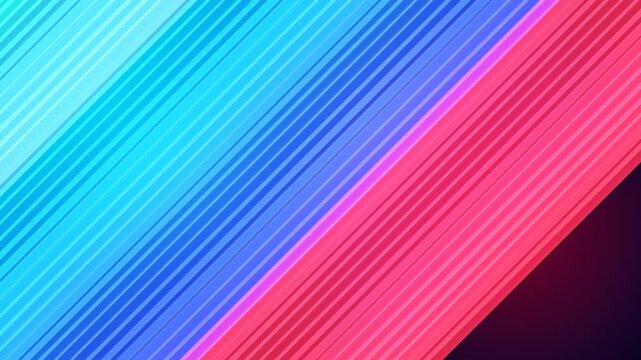 Vibrant abstract background with diagonal lines in blue pink and purple