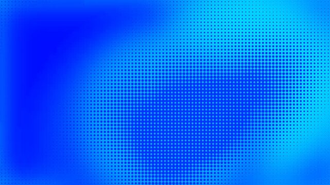 Abstract blue gradient background with retro halftone dot pattern texture and modern pop art design element