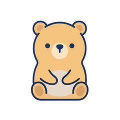 Fototapeta premium Cute cartoon bear illustration